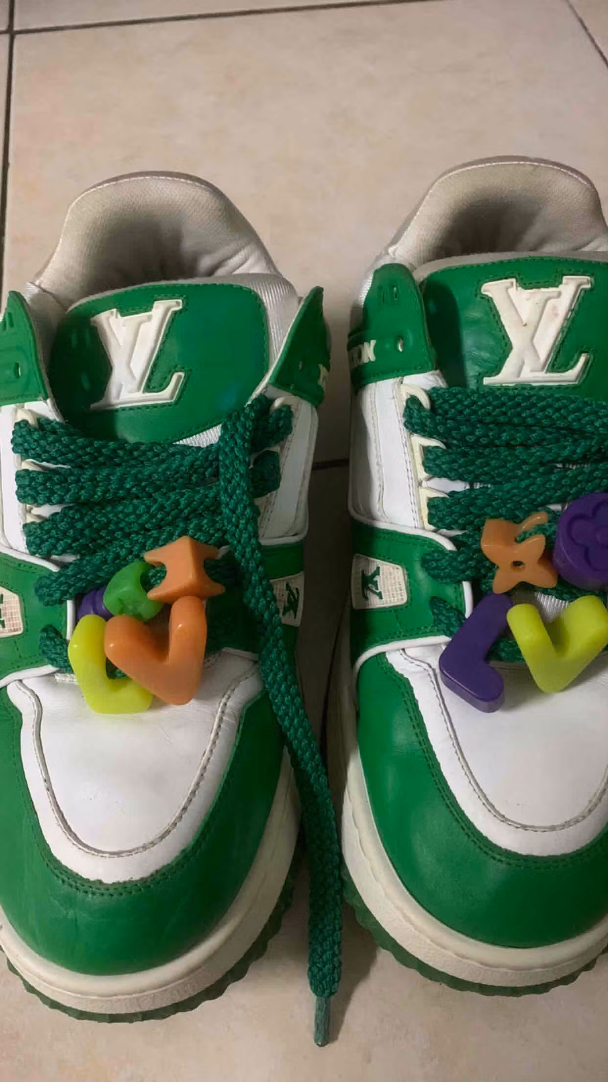 Louis Vuitton LV Trainer Maxi Sneakers 'Green' 1AB8SD Louis Vuitton LV Trainer Maxi Sneakers 'Green' 1AB8SD